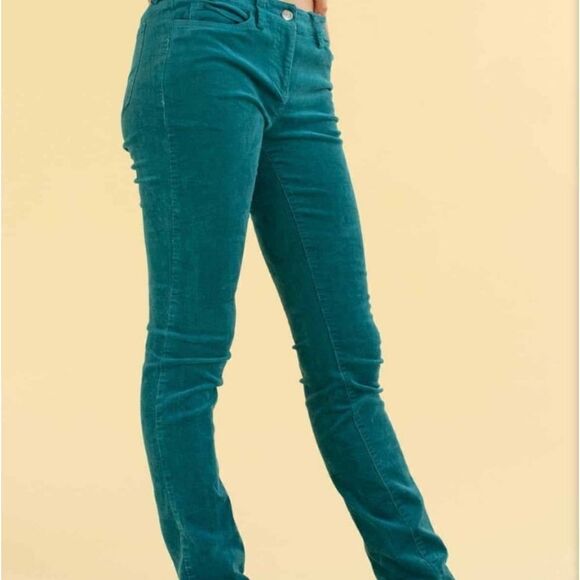SO 15 Teal Corduroy Full Length Pockets Zipper Women’s Skinny Jeans - Picture 1 of 6